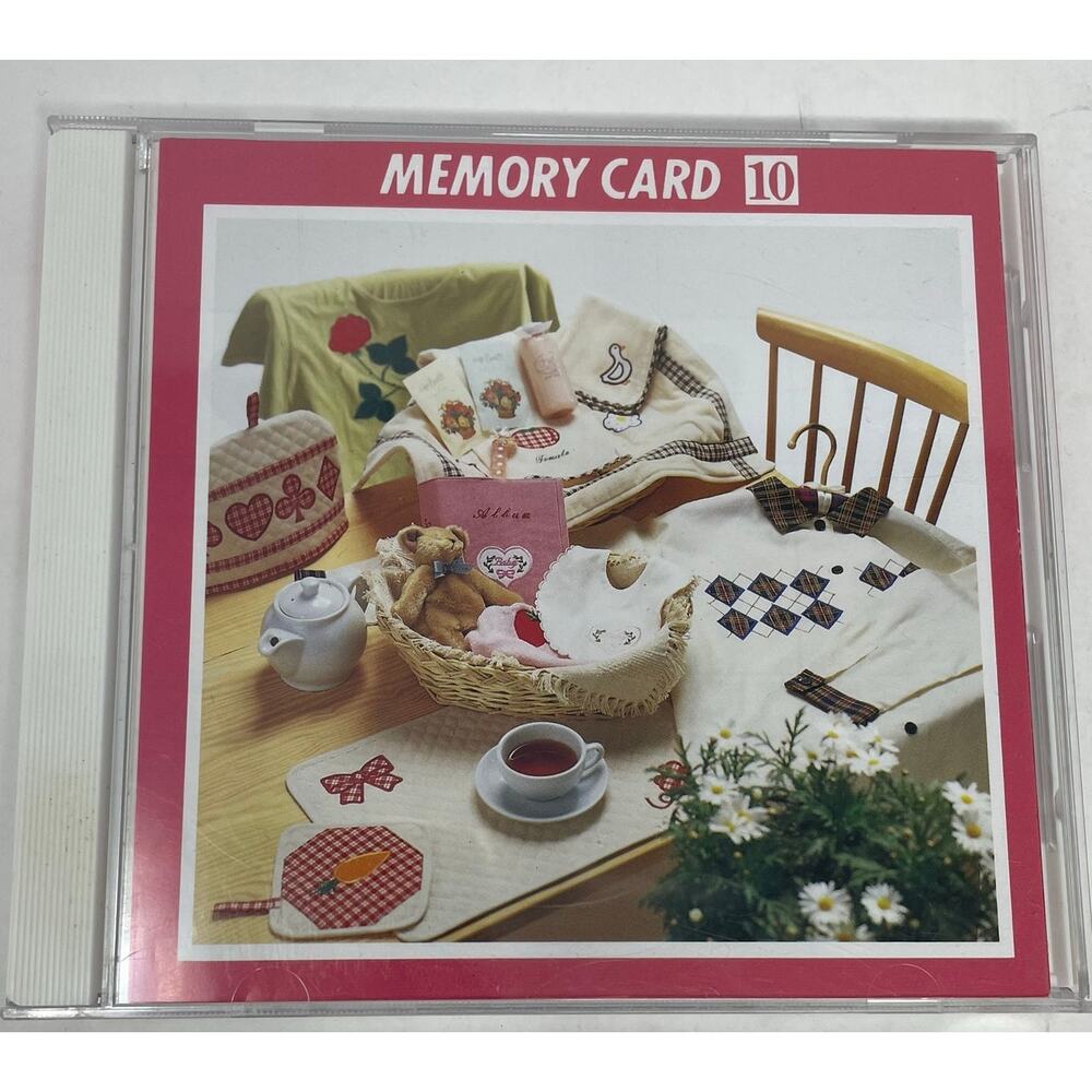 Janome Memory Card 10 Appliqué Series 1992 For Janome 8000 Includes Templates